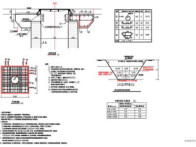 给排水节点详图 检查井加高加固 施工图