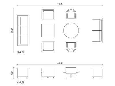 现代整体办公空间 接待设计 接待结构 接待材质 接待尺寸 接待风格 施工图