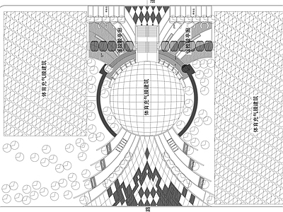 景观平面图 体育小镇景观 商业广场 施工图