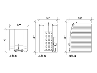 现代厨房设施 净水器设计 净水器结构 净水器材质 净水器安装 净水器滤芯 施工图