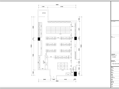 现代超市 生活超市平面图 生活超市 施工图
