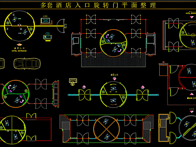 现代门 平面 施工图