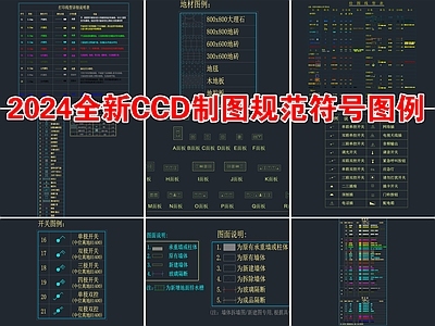 2024全新CAD制图规范符号图例CAD图库