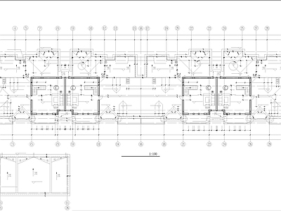 别墅 联排建筑平面 别墅平面图 户型优化 别墅全套 施工图