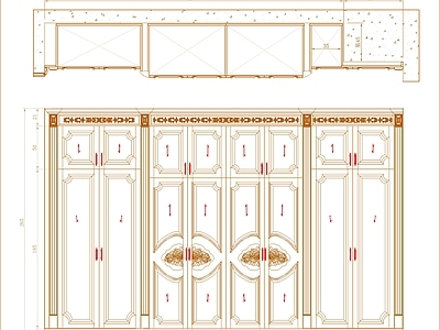 欧式柜子 图块 施工图