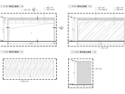 现代家具节点详图 酒柜书柜 柜体节点 抽屉节点 榻榻米节点 施工图