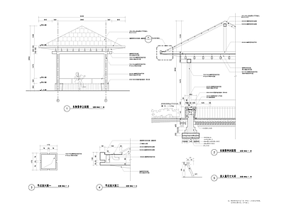 现代亭子 景观亭 施工图