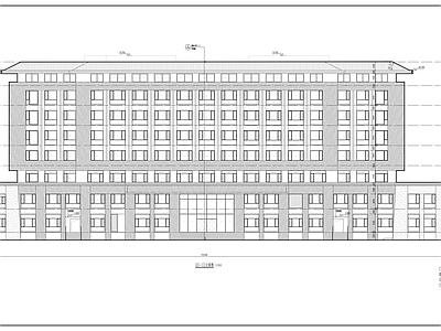 现代新中式办公楼建筑 训练基地业务用房 施工图