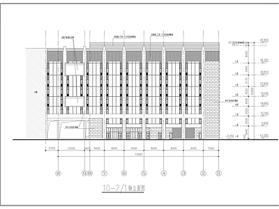 现代商业综合体 八层商场大楼建筑 施工图