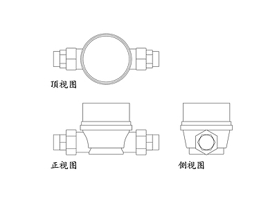 现代五金管件 水表设计 水表结构 水表材质 水表读数 水表安装 施工图