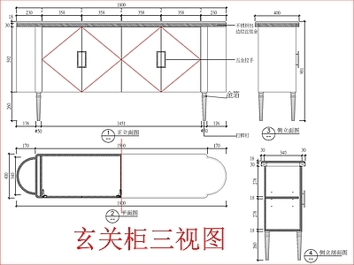 现代柜子 柜 施工图