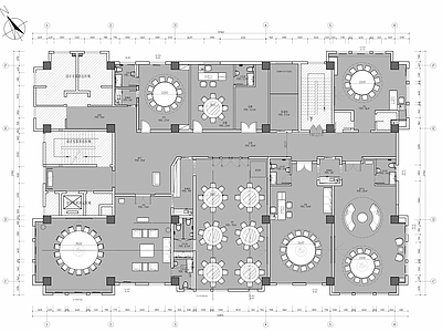 现代酒楼 海景包间 包厢 施工图