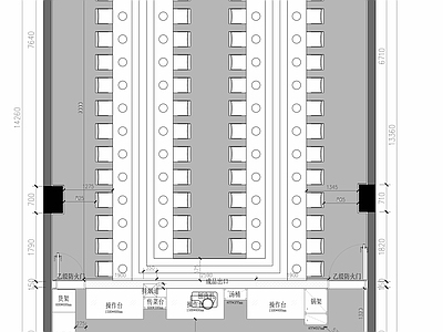 现代自助餐厅 自助旋转火锅 旋转小火锅店 施工图