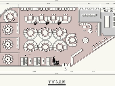 现代茶餐厅 主题餐厅平面图 餐厅设计平面图 施工图