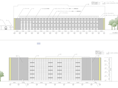 现代产业园建筑 园区建筑 多层建筑 施工图