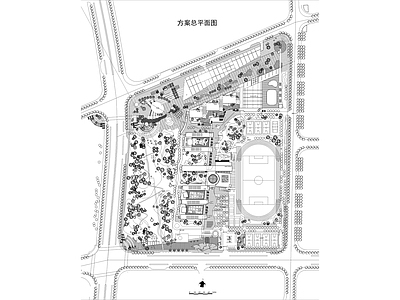 现代校园景观 规划 施工图