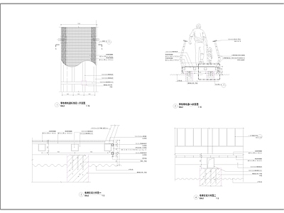 现代其他节点详图 钢格栅栈道详图 栈道详图 施工图