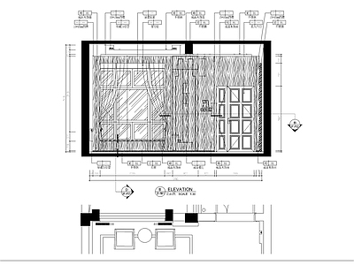 现代客厅 节点大样图 立面图 平面图 小户型 挑空 施工图