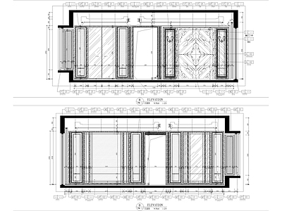 现代客厅 节点大样图 立面图 书房 挑空 小户型 施工图