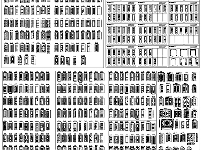 现代门 木 木素材 木 素材 施工图