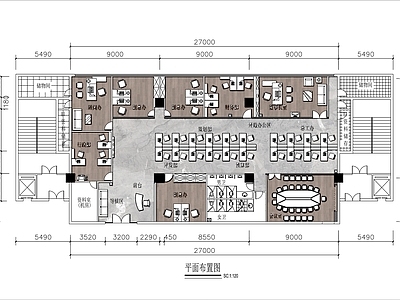 现代办公室 400㎡ 地产公司 办公室 施工图