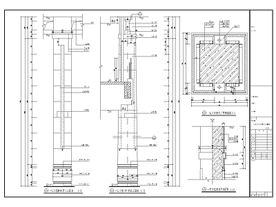 现代其他节点详图 大堂吧装饰柱详图 施工图