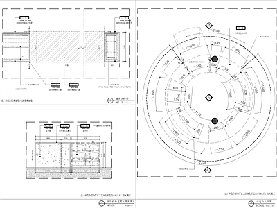 现代家具节点详图 水磨石中岛台大样 施工图