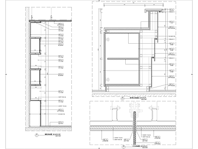 现代家具节点详图 收银台LED大样 施工图