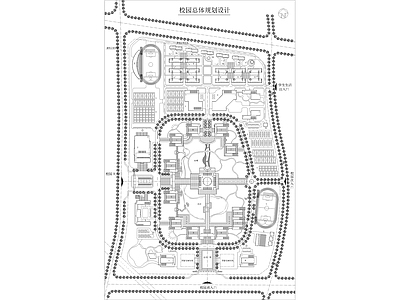 现代校园景观 校园整体规划 施工图