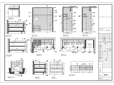 现代其他节点详图 行李 架详图 施工图