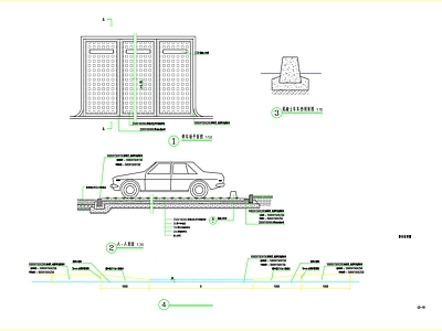 现代其他节点详图 停车 施工图