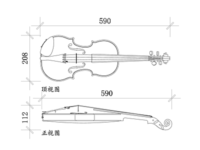 现代其他文化空间 小提琴设计 小提琴结构 小提琴材质 小提琴尺寸 小提琴弦线 施工图