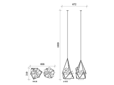 现代办公景观 悬挂式盆设计 悬挂式盆结构 悬挂式盆材质 悬挂式盆尺寸 悬挂式盆安装方 施工图