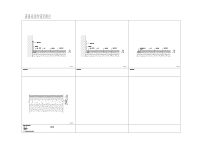 现代极简其他节点详图 满铺地毯节点详图 地毯详图 施工图