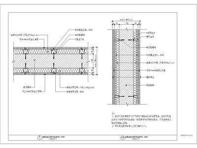 现代其他节点详图 轻钢龙骨与砌体墙 连接节点 施工图