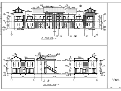 现代住宅楼建筑 框架式多层商住楼 施工图