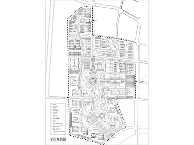 现代校园景观 规划设计平面 施工图