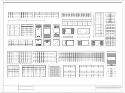 现代灯具图库 格栅灯 浴霸 节能灯 平板灯 施工图