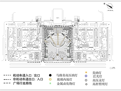 现代广场 广场规划设计总平 施工图