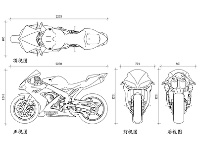 现代交通工具图库 雅马哈摩托设计 雅马哈摩托色彩 雅马哈摩托造型 雅马哈摩托材质 雅马哈摩托人机工 施工图