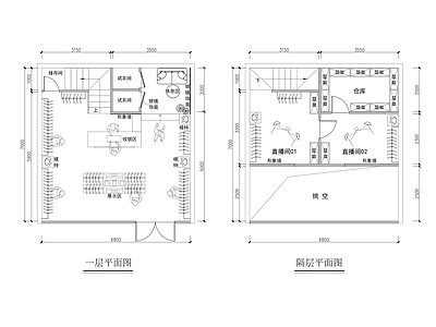 现代简约服装店 服装店 施工图