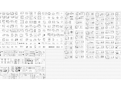 现代综合家具图库 网红家具图库 施工图