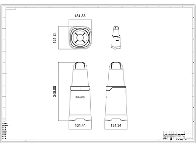 现代电器 家电 料理机 果汁机 施工图