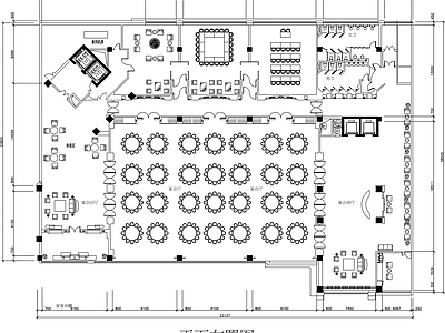 现代其他餐饮空间 餐饮宴会厅设计 宴会厅平面图 宴会厅设计 施工图