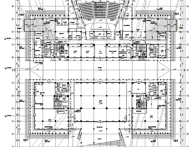 现代图书馆建筑 大学图书馆 施工图