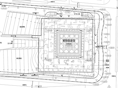 现代规划设计 博物馆总图 施工图