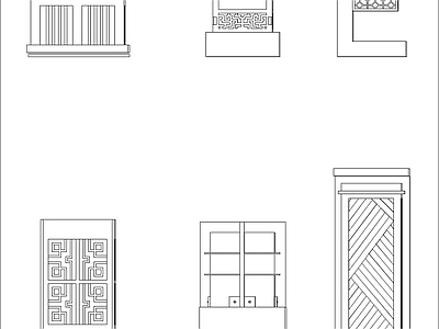 新中式灯具图库 草坪灯 灯柱 施工图