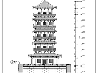 中式古建 天一阁建竣 施工图