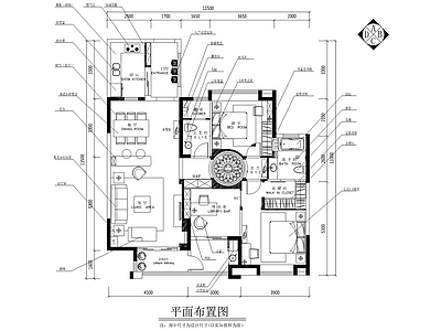 平层 平面设计布置图 小户型 四室两厅 两室一厅 施工图