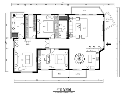 平层 平面设计布置图 小户型 四室两厅 两室一厅 施工图